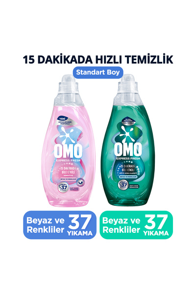 Omo Express Fresh Sensitive Beyaz ve Renkliler Sıvı Çamaşır Deterjanı 1480ml ...