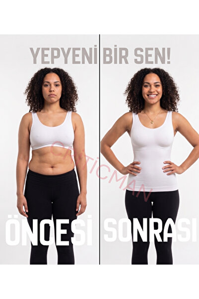 critic man Göğüs Göbek Bel Ince Görünüm Sağlayan Toparlayıcı Beyaz Kadın Kors...