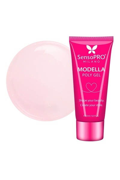 SensoPRO Milano Polygel MODELLA - Blush Milano, 15 ml
