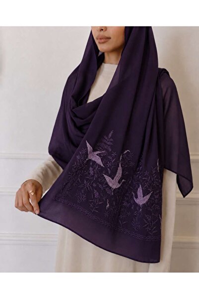 Veil Designer طرحة اوريغامي بوال قماش ياباني بتطريز مختلف علي الطرفين المقاس ...
