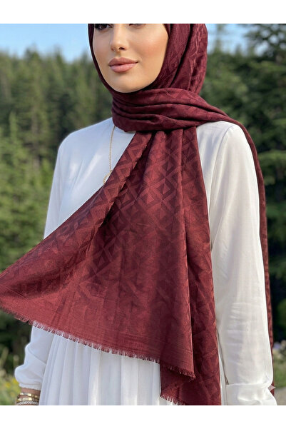 YS COLLECTION Bordo tesettür şal