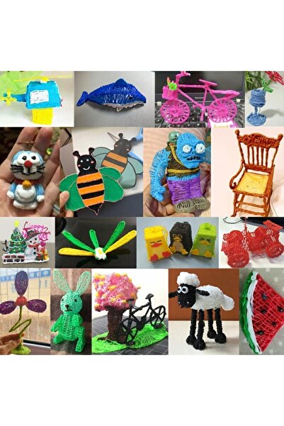 Reidan 60M 3d Pen Üç Boyutlu Yazıcı Kalem Printer Renkli Filament 3D Çizim Kalemi Çizim 3D Yazıcı