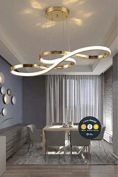 Lzy Avize Store Infinity Eskitme Kıvrımlı Sarkıt LED Avize | Salon, Mutfak, A...
