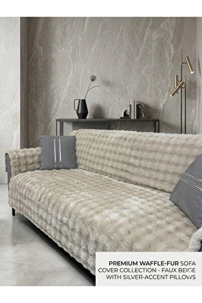 DGL HOME Bubble Peluş Koltuk Örtüsü - 175x215.