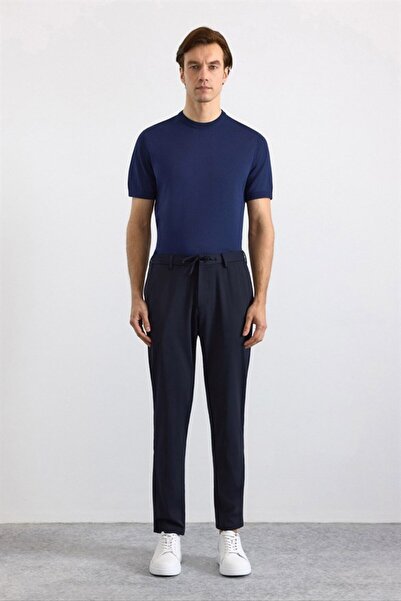 SÜVARİ Lacivert Slim Düz Jogger Pantolon