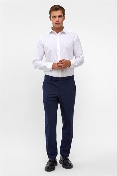SÜVARİ Lacivert Regular Düz Klasik Pantolon