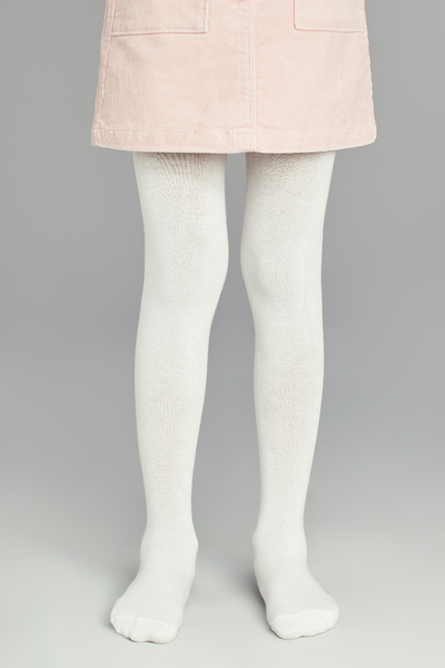 Penti Dievčenské biele pančuchové nohavice Pretty Extra Cotton