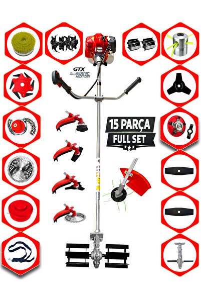 Wacker Pro Germany 11 In 1 Torq Stil 20 Hp Yan Tipi Ot Çim Biçme Tırpanı Topr...
