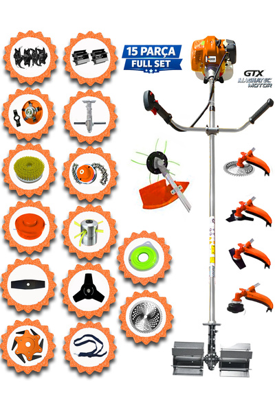 Wacker Pro Alman 11 In 1 Hitec F980 Seri 20 Hp Yan Tipi Benzinli Tırpan Topra...