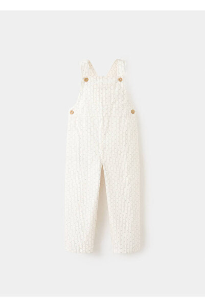 MANGO Baby Çizgili denim tulum