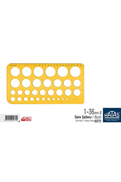 HATAS Șablon cerc mare de 1-36 mm / 02272