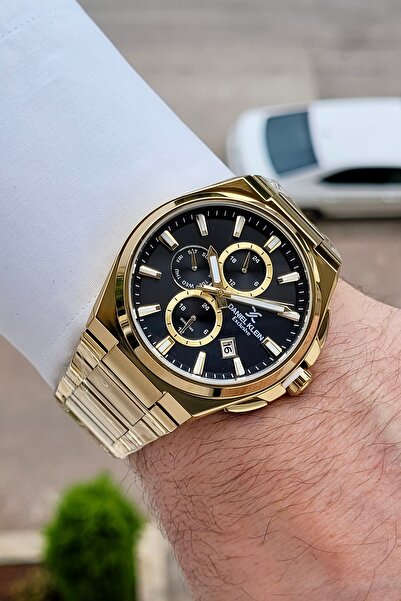 Daniel Klein Kadranı Black Kordonu Sarı Renk 43,5 Mm 24 Ay Garantili Gösterge...