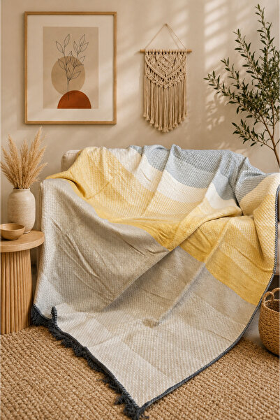 Bikaya Home Pătură dublă de lux din bumbac |   180x220 cm |   Cu două fețe și...