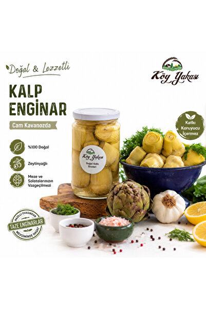 KÖY YAKASI Enginar Kalbi Meze Izgara Salata Için Kalp Enginar Konserve 10 Adet
