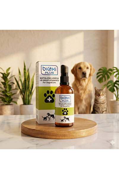 Bioxi Biotin + Zinc + Omega + B Group Vitamines, Omega Destekli, Kedi ve Köpe...