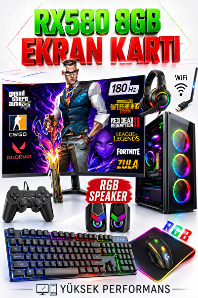 Dmc N59x Windows 11 Ryzen 5 5500,16GB RAM,500GB 256GB SSD,8GB RX580,24"180hz ...