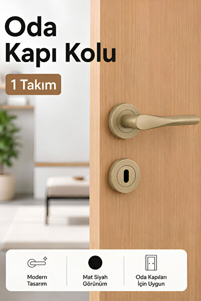 Badem10 Mâner de ușă interior Özen Royal Titanium Color 1 set Mânere de ușă p...