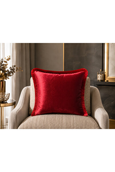 Fabricland Husă de pernă decorativă exclusivă, importată, Atlas, culoare roși...