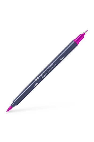 Faber Castell Marker pentru schițe cu 2 vârfuri, mediu, mov roz, 125 GOLDFABE...