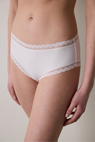 Penti Easy Micro Lace Ecru Hipster Panties