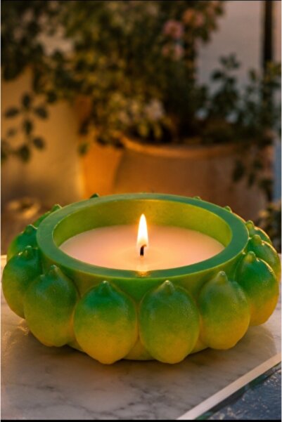 Eski Mahzen Design Limonlu Limon Mum / Limonlu Kase