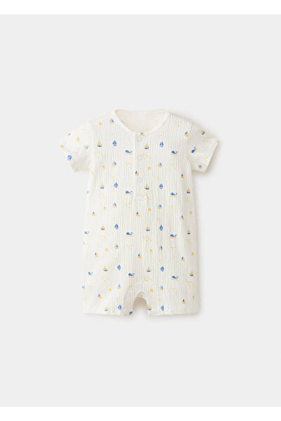 MANGO Baby Denizci desenli pijama body