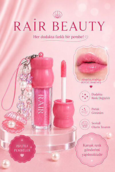 RAİR BEAUTY Charmlı Lipgloss Dudakta Renk Değiştirir (KARIŞIK RENK GÖNDERİLİR)