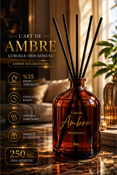 Bo Essences L’art de Ambre Çubuklu Oda Kokusu 250 ml – Amber Koleksiyon – %35...