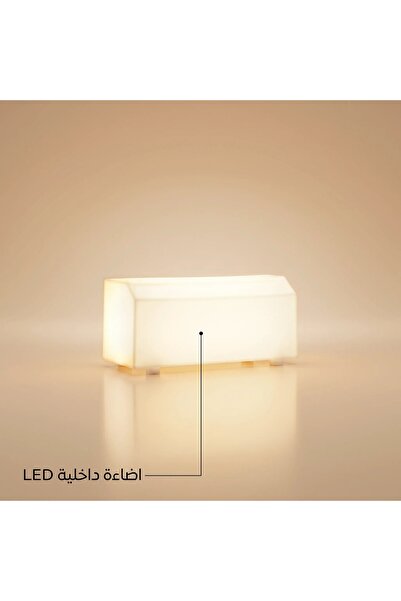 MYASEM STORE رصيف حجم صغير مع إضاءة LED مقاوم للماء والرطوبة أبعاد 21 × 14.5 × 18 سم