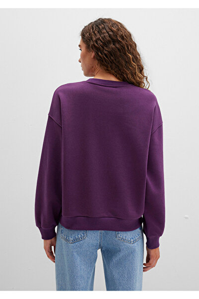 Mavi Logo Baskılı Mor Sweatshirt 1S10419-70679