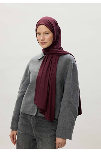 Freshscarfs Penye Şal Koyu Bordo