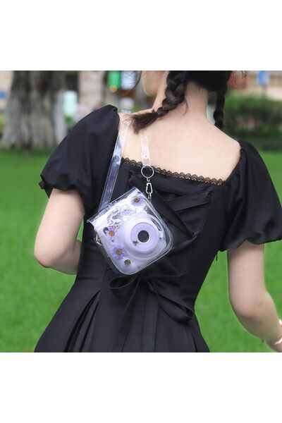Arabest Clear Flower Camera Case for Fujifilm Instax Mini 12-8, Protective Ba...