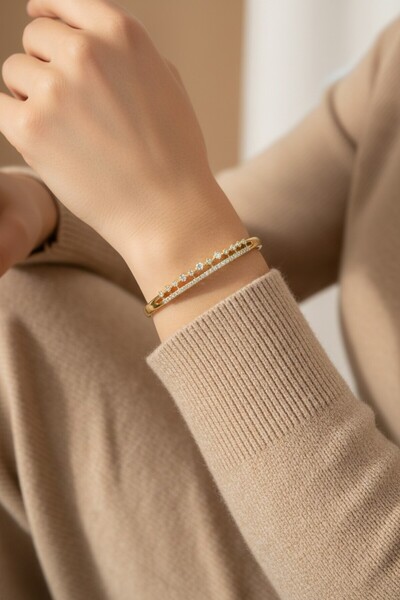 XUPING JEWELRY STİL İNCİSİ/XUPING JEWELRY SOFİA ZİRKON TAŞLI KELEPÇE