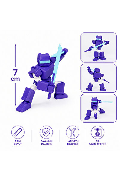 PLUS LIGHT Oynar Eklemli 22 Hareketli Eklem 22 Robot Oyuncak Aksiyon Figürü 3...