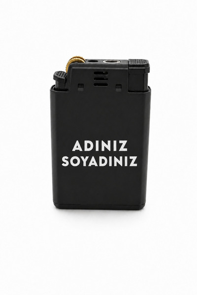 Technodia Kişiye Özel Çift Alevli Metal Çakmak (Pürmüz + Normal) Hediye Kutulu
