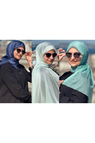 ALDAIYR Silvery Chiffon Shawl