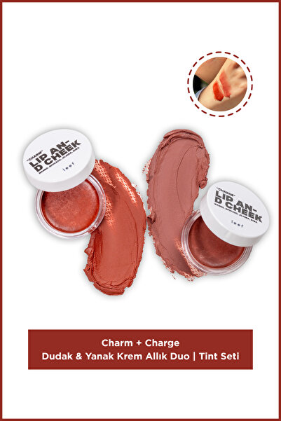 Leef Lip & Cheek Balm Set (Charm + Charge) | Dudak & Yanak Krem Allık Duo | T...