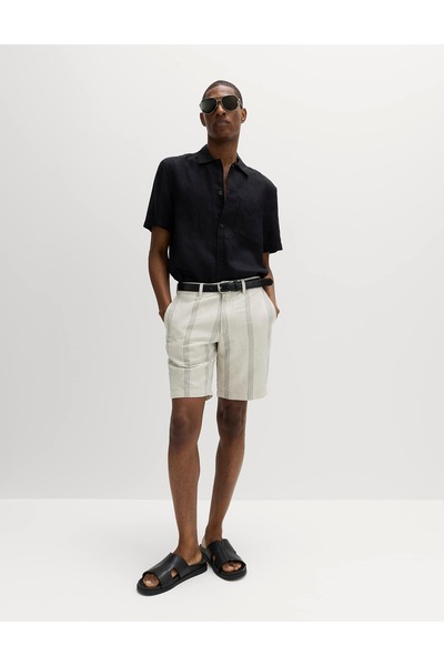 Marks & Spencer Keten Karışımlı Chino Şort