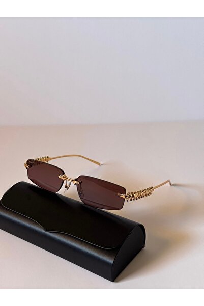PİYESBOUTİQUE Women's Square Rectangular Sunglasses, Uv Protection, Retro Vin...