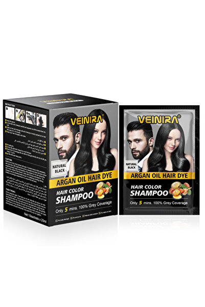venera Natural Black Hair Dye Shampoo Without Ammonia with Argan Oil and Aloe...