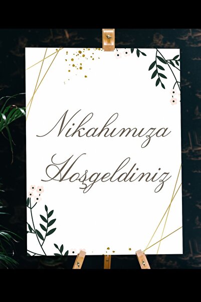 Yogi Tasarım Nikahımıza Hoşgeldiniz Temalı Karşılama Panosu