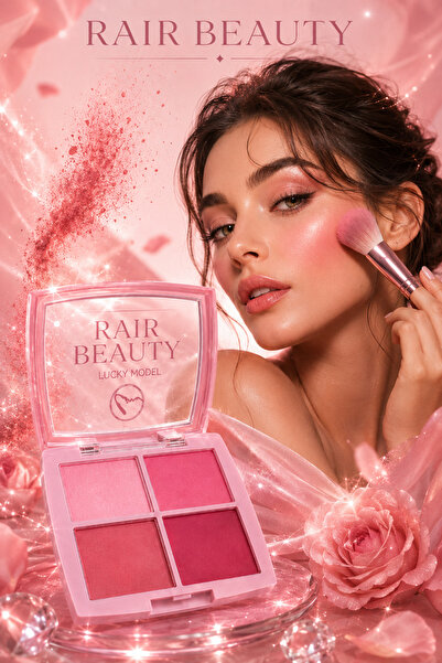 RAİR BEAUTY 4'lü Allık Paleti Yoğun Pigmentli Doğal Görünüm