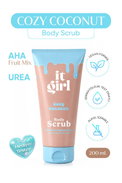 It Girl Cozy Coconut AHA & Urea Yoğun Nemlendirici, Besleyici Vücut Peeling |...