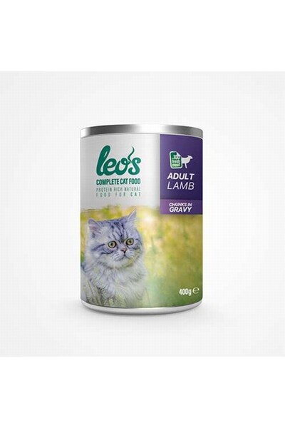 Leos Kuzu Parça Etli Soslu Yetişkin Kedi Konservesi 6 Adet 400 Gr