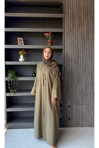 EYMAHCA Keten Abaya – Hafif ve Nefes Alan Yazlık Tesettür Abaya