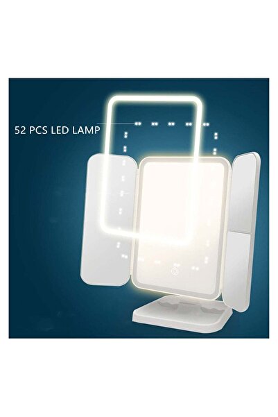 Arabest Trifold Makeup Mirror,1X 2X 3X Magnification,Lighted Vanity Mirror,3 ...