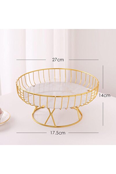 Arabest Gold Wire Fruit Basket, Metal Fruit Bowl for Kitchen Counter Stand St...