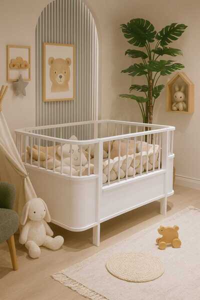 Koza Bohem MDF 80x130 ( 80x180 ) Büyüyen Beşik ( Sabit )