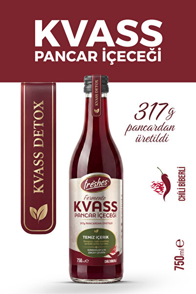 FRESHES KVASS FERMENTE PANCAR SUYU (CHILI BİBERLİ) 750 ML