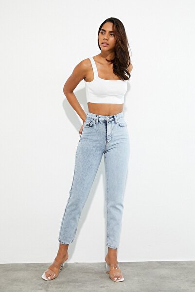 XRAY JEANS Pantaloni de damă, dublu culoare, Mom Fit, strâmți, albastru B